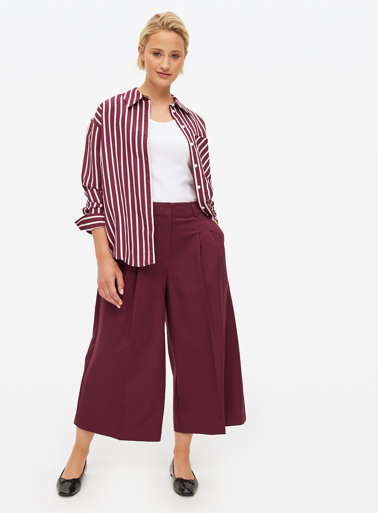 Burgundy Tailored Culottes 20 - Image 1 thumbnail